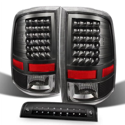 2009-18 Dodge - Lamp Taillights LED Pickup Black 3Rd LED For Ram 3500 Ram AKKON 2010-18 | 2500 Brake + 1500 Pair