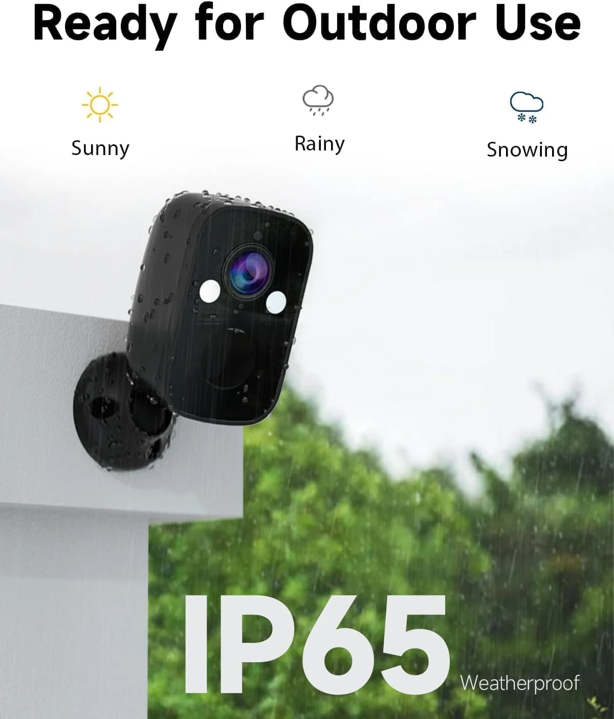 130° Storage Motion Security Viewing Outdoor, Camera Vision, with with Alexa Detection, Wireless AI 2K Full Talk, Angle, Color Camera Compatible 2-Way Weatherproof, Cloud/SD Support, Security Night