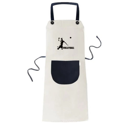 Sports Linen Bib Cotton Pocket American Adjustable Pinafore Volleyball BBQ Kitchen Apron