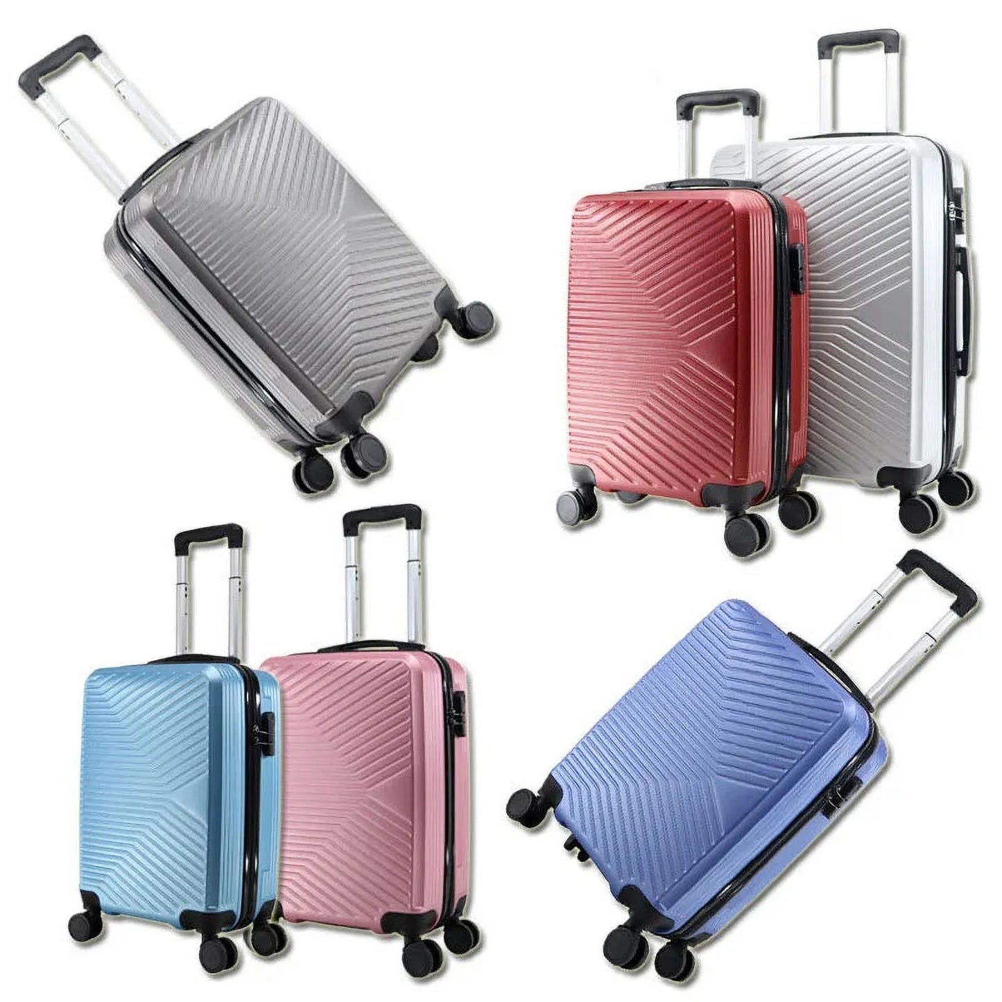 With 24 Trolley Cabin Zipper Inch Wheels 20" Carry-on Rolling Bag Luggage Free Case Suitcase Travel Shipping Valise Boarding