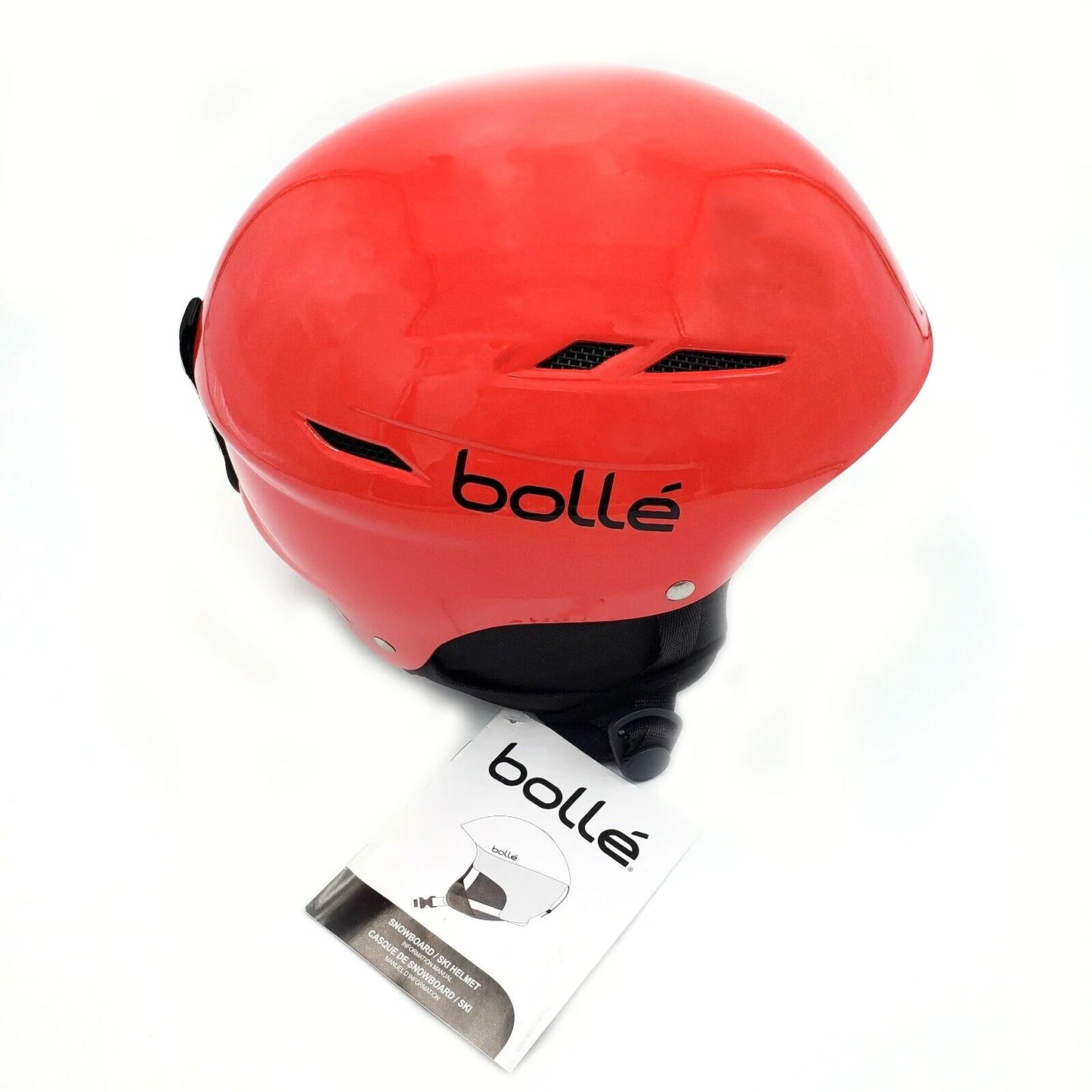 & Children's Shiny Sport Jr Red Black Bolle Helmet, Ski B-Rent