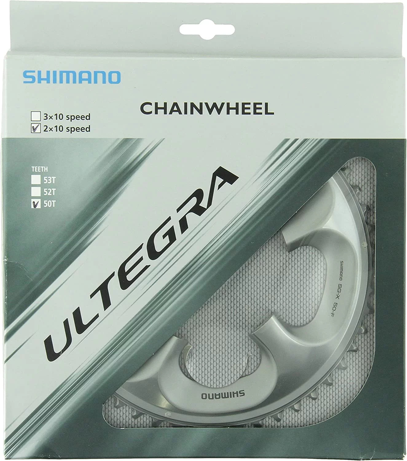 10-Speed Silver Chainring 6700/6750 Chainring Shimano BCD: - Ultegra Tooth 50 110 Count: