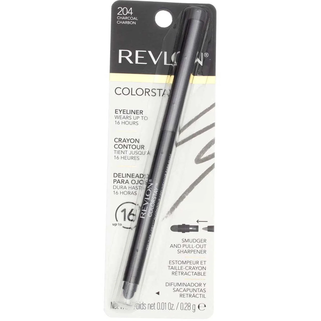 0.01 Pencil, Colorstay Eyeliner Of 4) (Pack Oz Charcoal [204], Revlon