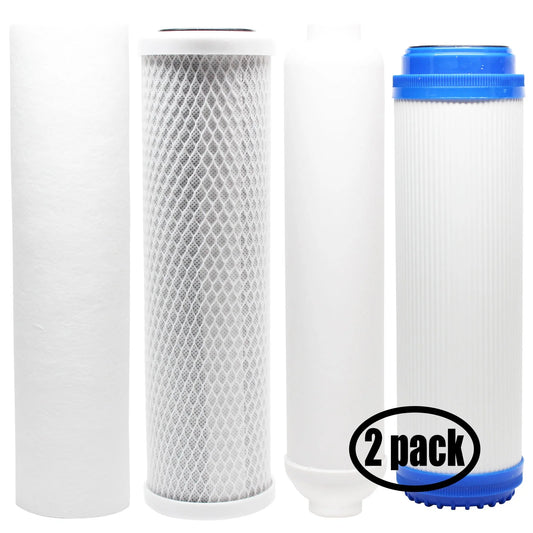 & Brand PP Filter, - USA for Replacement Inline Carbon Filter, APRO-ALK Pure Cartridge Denali Filter Filter System GAC Sediment 2-Pack Filter for RO - AMPAC Block Includes Kit