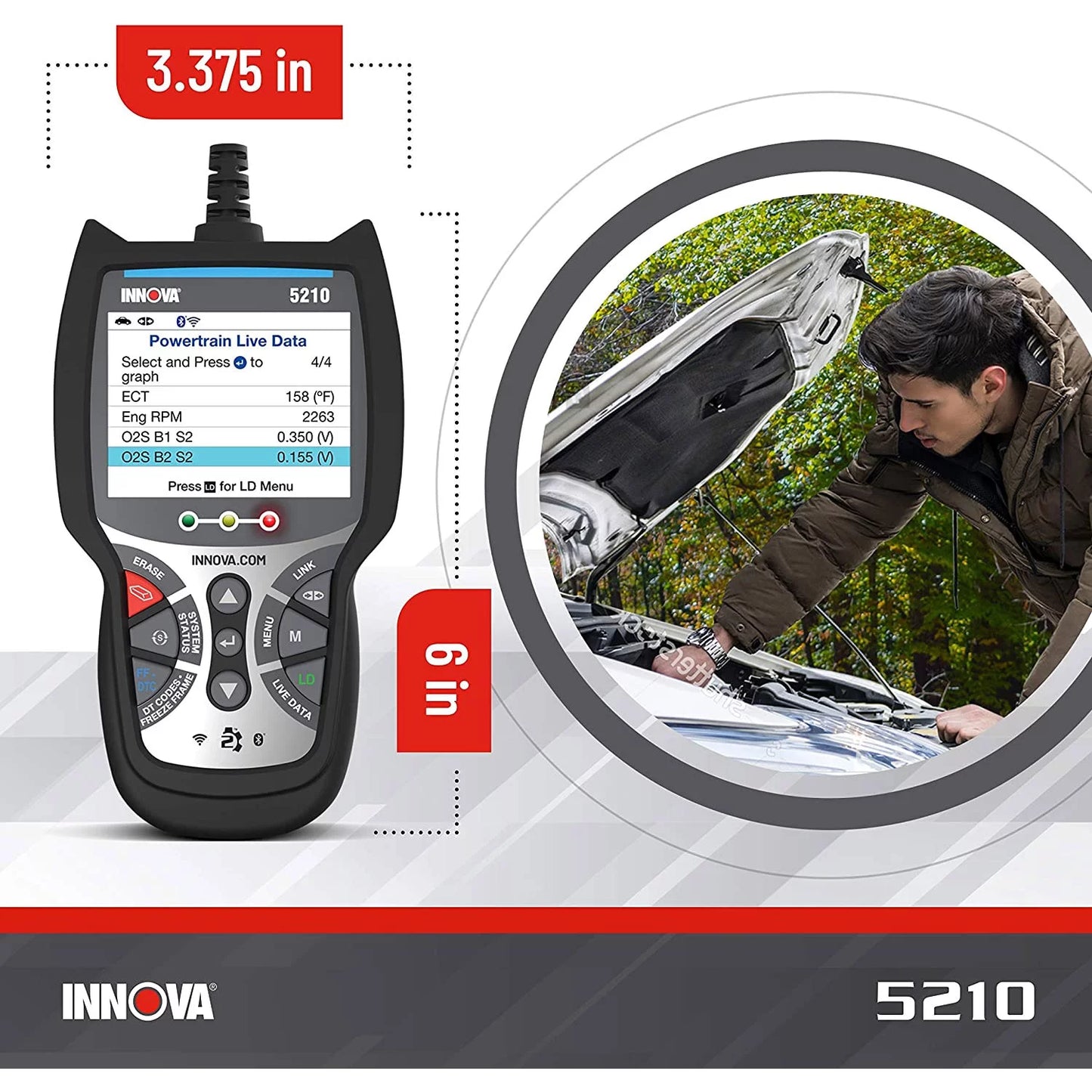 Tool Diagnostic INNOVA Advisor Reader Code CarScan Automotive 5210 Bluetooth