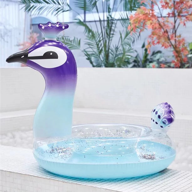 with Kids Designed Pool Valves Beach 48 Swimming Pool Raft Lounge Glitter Decorations Fast Calla Summer for Peacock Party | Inch Float Toys Inflatable