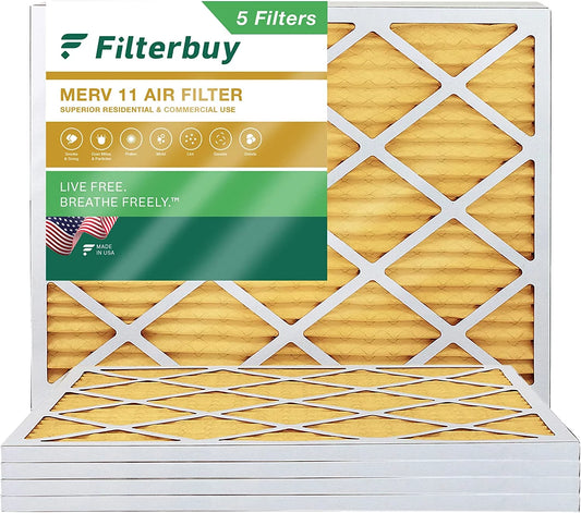 11 Filters Furnace Pleated (5-Pack) AC Filterbuy HVAC MERV Air 16x20x1