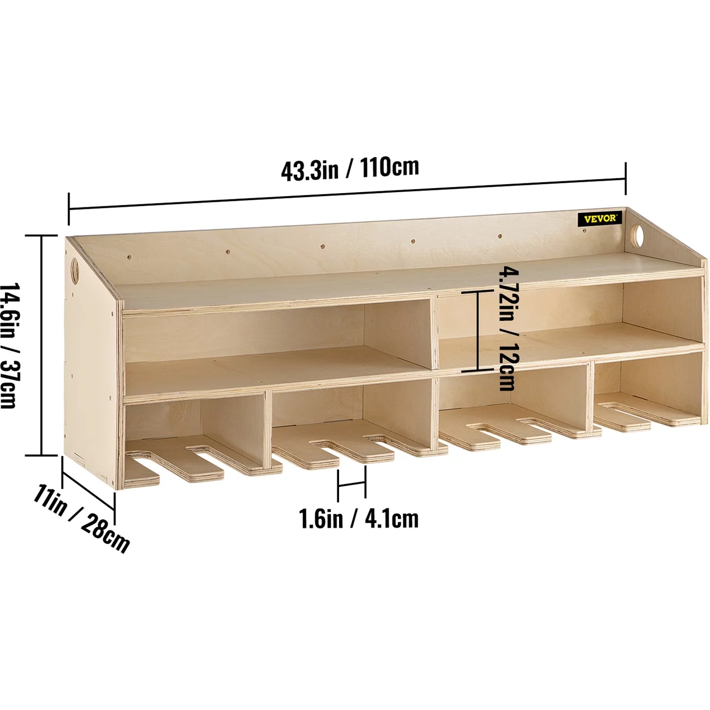 Wall 2-shelf BENTISM Holder Wall Tool Drill Organizer Mounted 10 Tool Power Slots