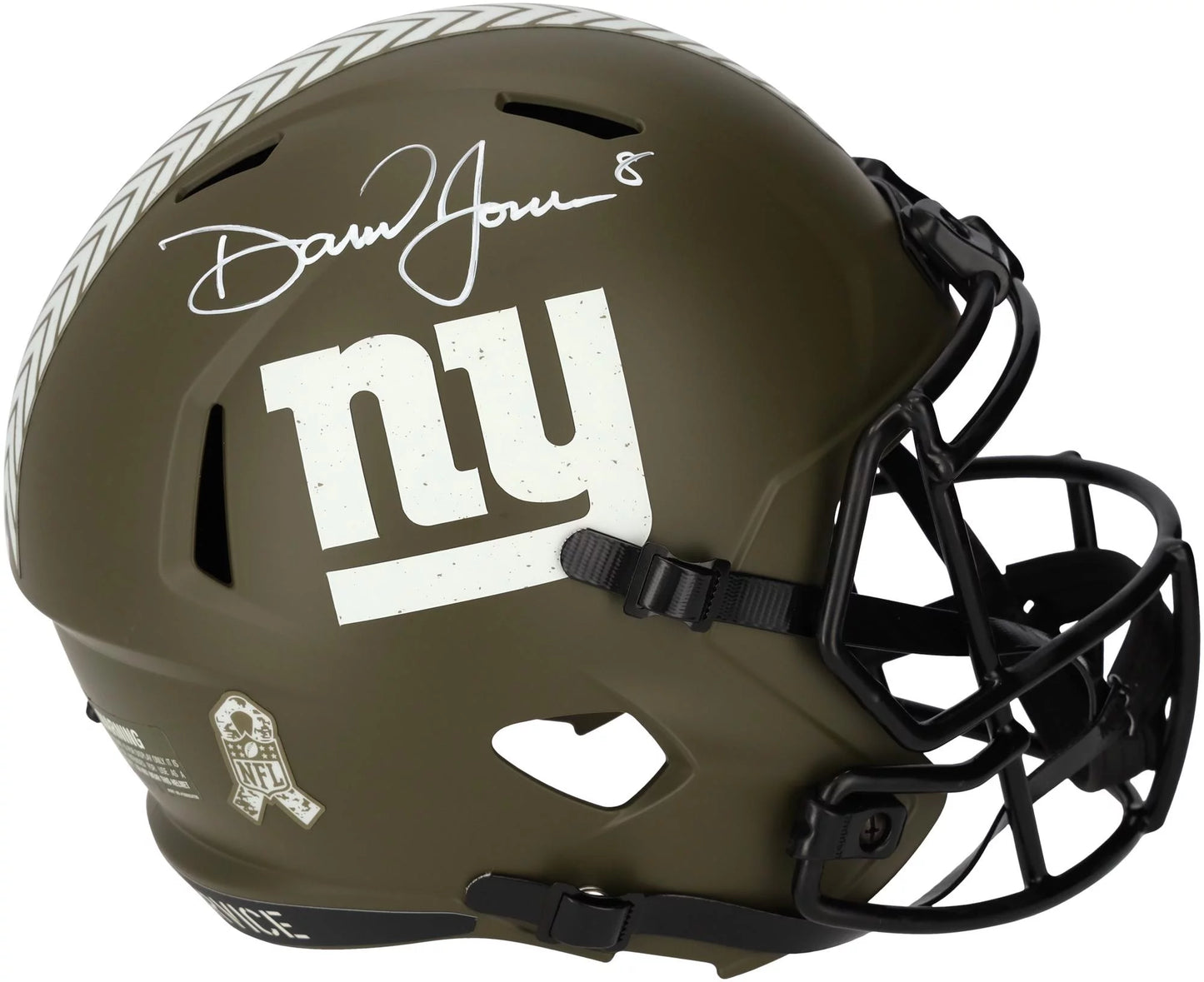 to York Fanatics Replica Jones - Giants Salute Autographed Speed Certified New Helmet Authentic Daniel Service 2022 Riddell