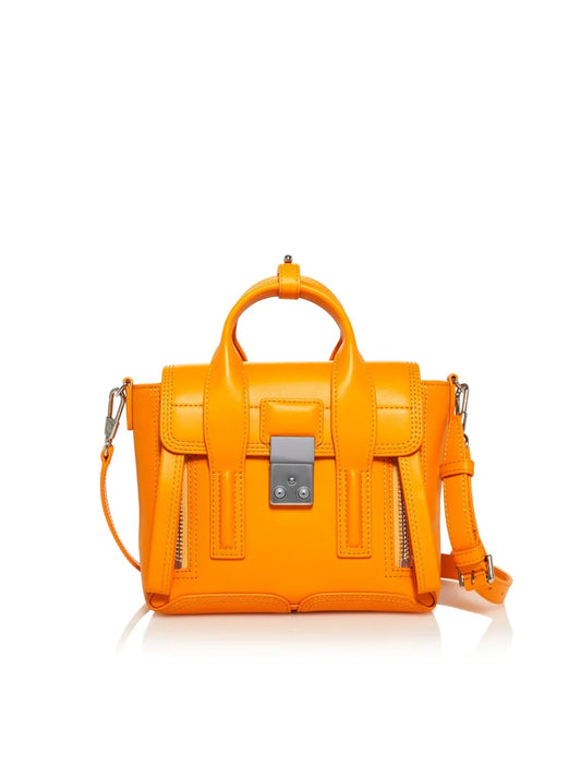 3.1 46 Zippered Orange Mini Adjustable Strap Women's Flat PHILLIP Band Crossbody Satchel Double Solid Handbag Pashli LIM