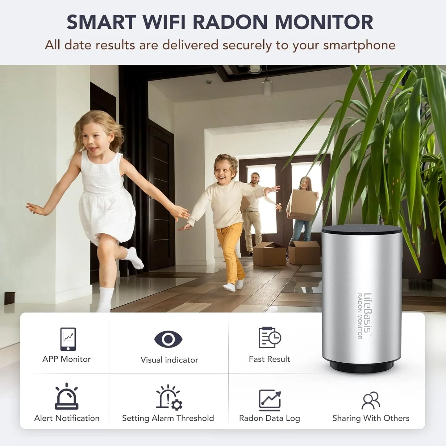 Smart Monitor Radon of Home Fast Capture Levels for Fluctuating Radon Basis Detector Life