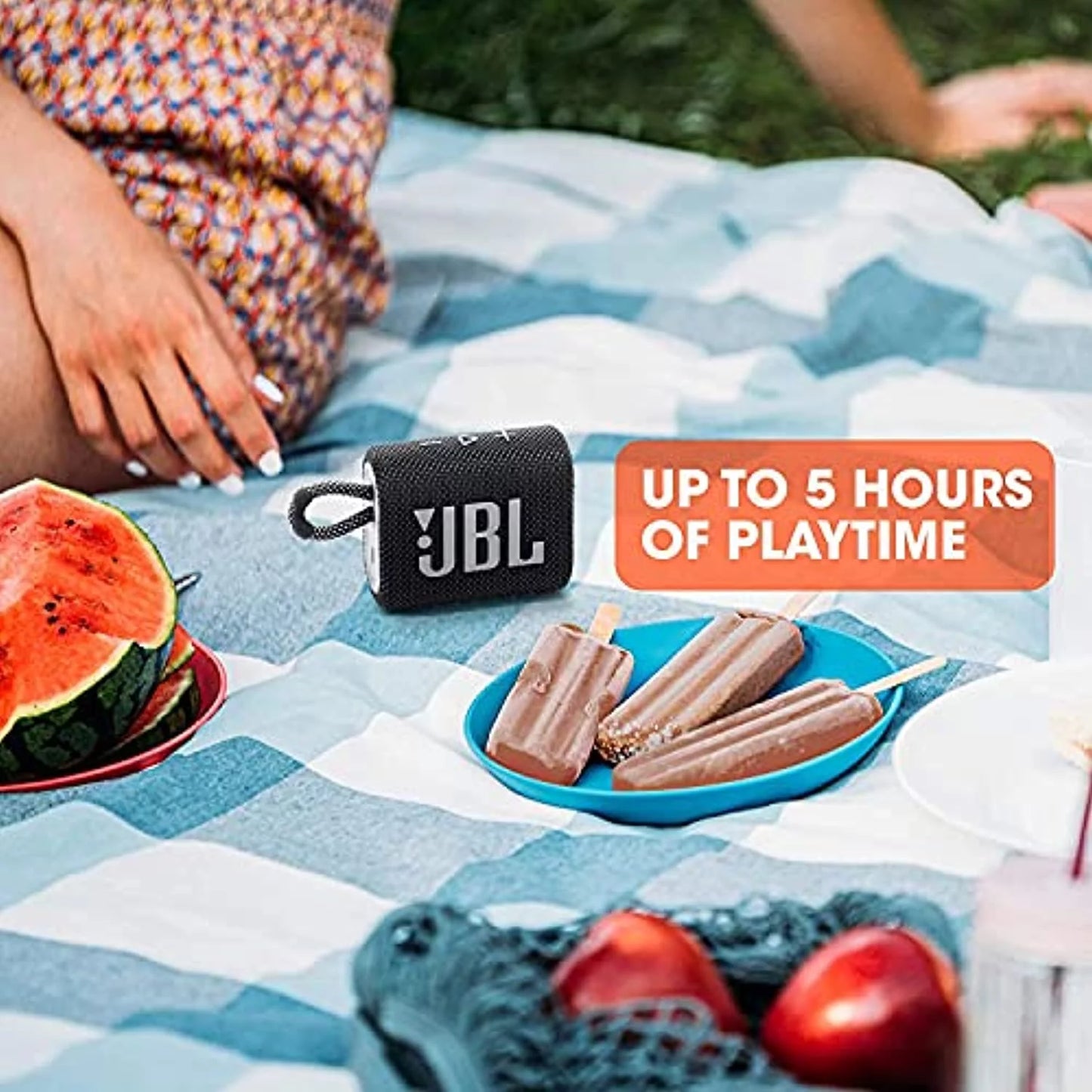 3 & Outdoor Dustproof (Refurbished) Portable Wireless Bluetooth Speaker (Blue) Go JBL Waterproof Restored IP67