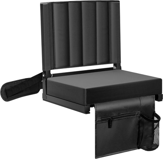 with Back Cup Bleachers with Shoulder Holder and Seat Stadium for Chair Strap Folding Support, Portable SPECSTAR Bleacher