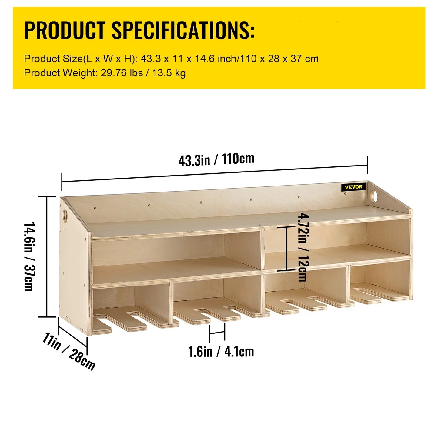 Wall 2-shelf BENTISM Holder Wall Tool Drill Organizer Mounted 10 Tool Power Slots