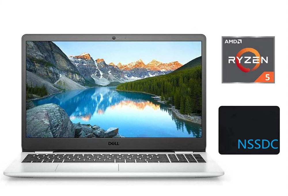 2TB HDMI, AMD Webcam, 5-3450U Mousepad Vega 3505 15.6" Ryzen 32GB Bluetooth, Graphics, Radeon 15 with White, NSSDC 2021 8 RAM, SSD, Inspiron Processor, AMD FHD Dell Laptop, 10, Windows