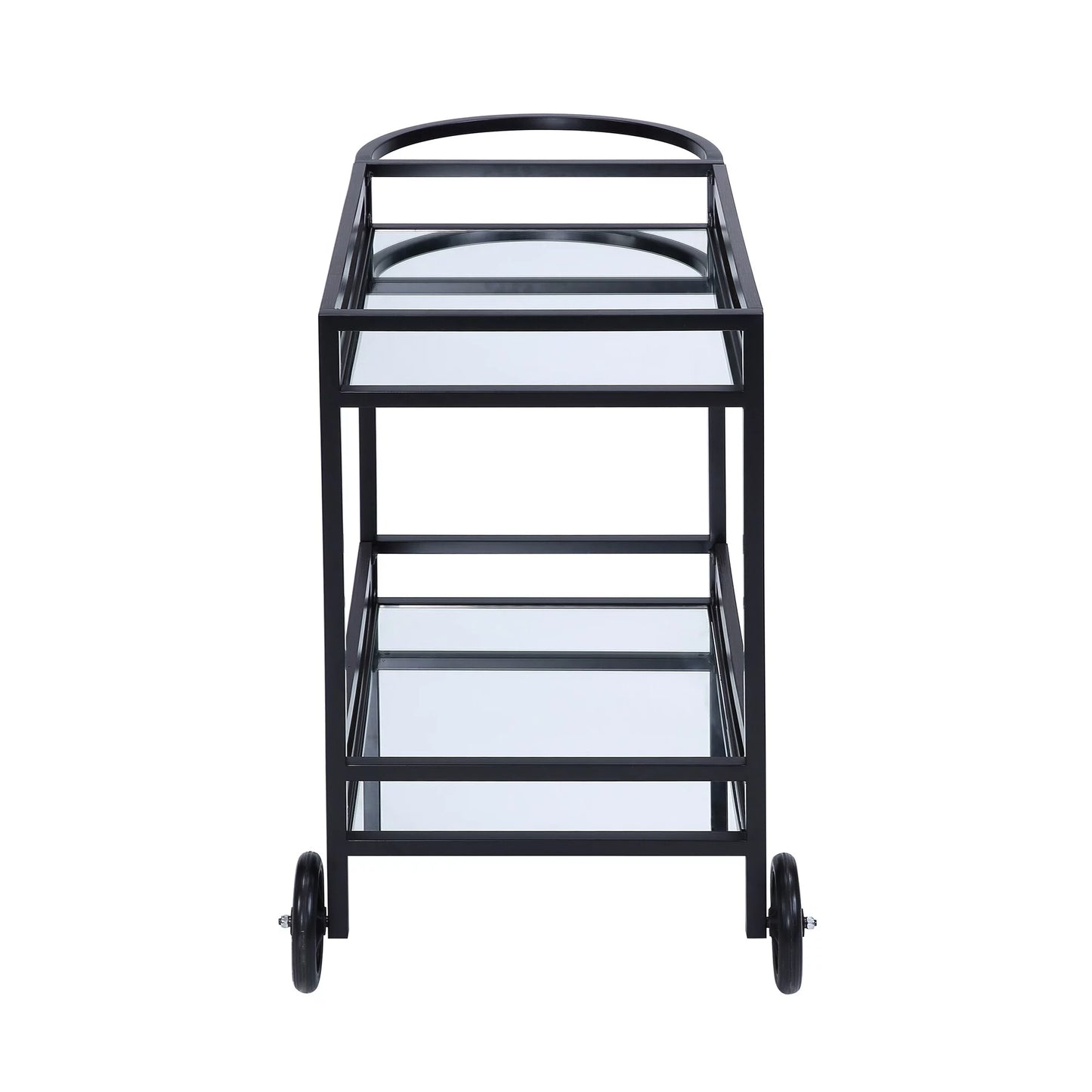 & BESTCOSTY Finish Wood Serving Cart, Metal Carts Black Kitchen