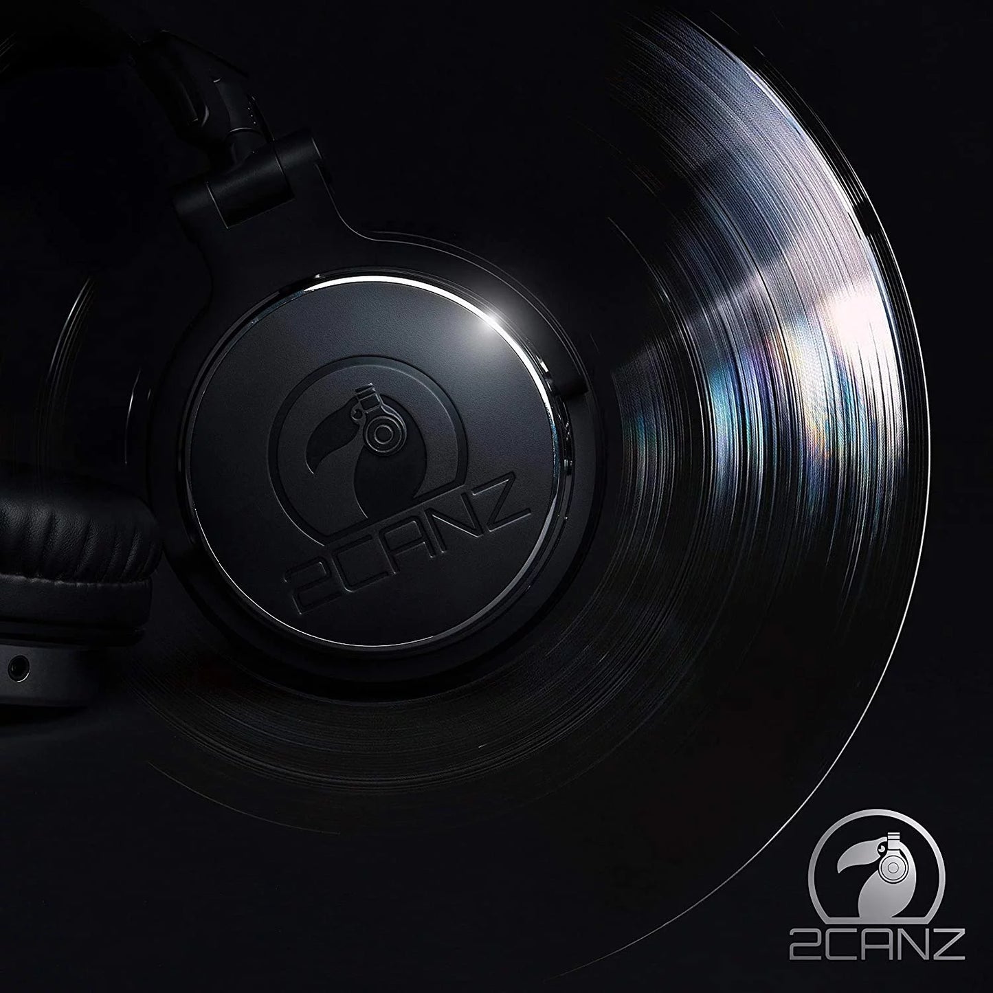 2ONE Headphones, DJ 2CANZ Black, Over-Ear Professional