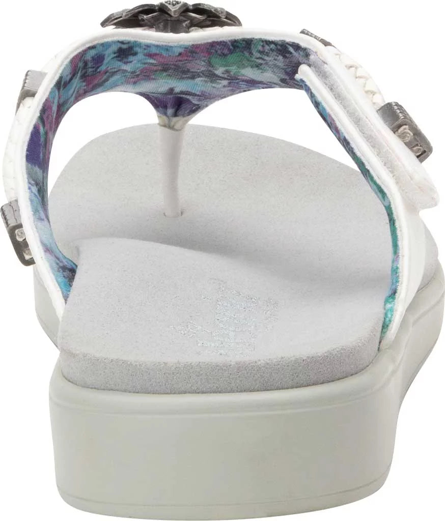 41 M Lite White Alegria Sandal PG Leather by Women's Vegan Thong Layah