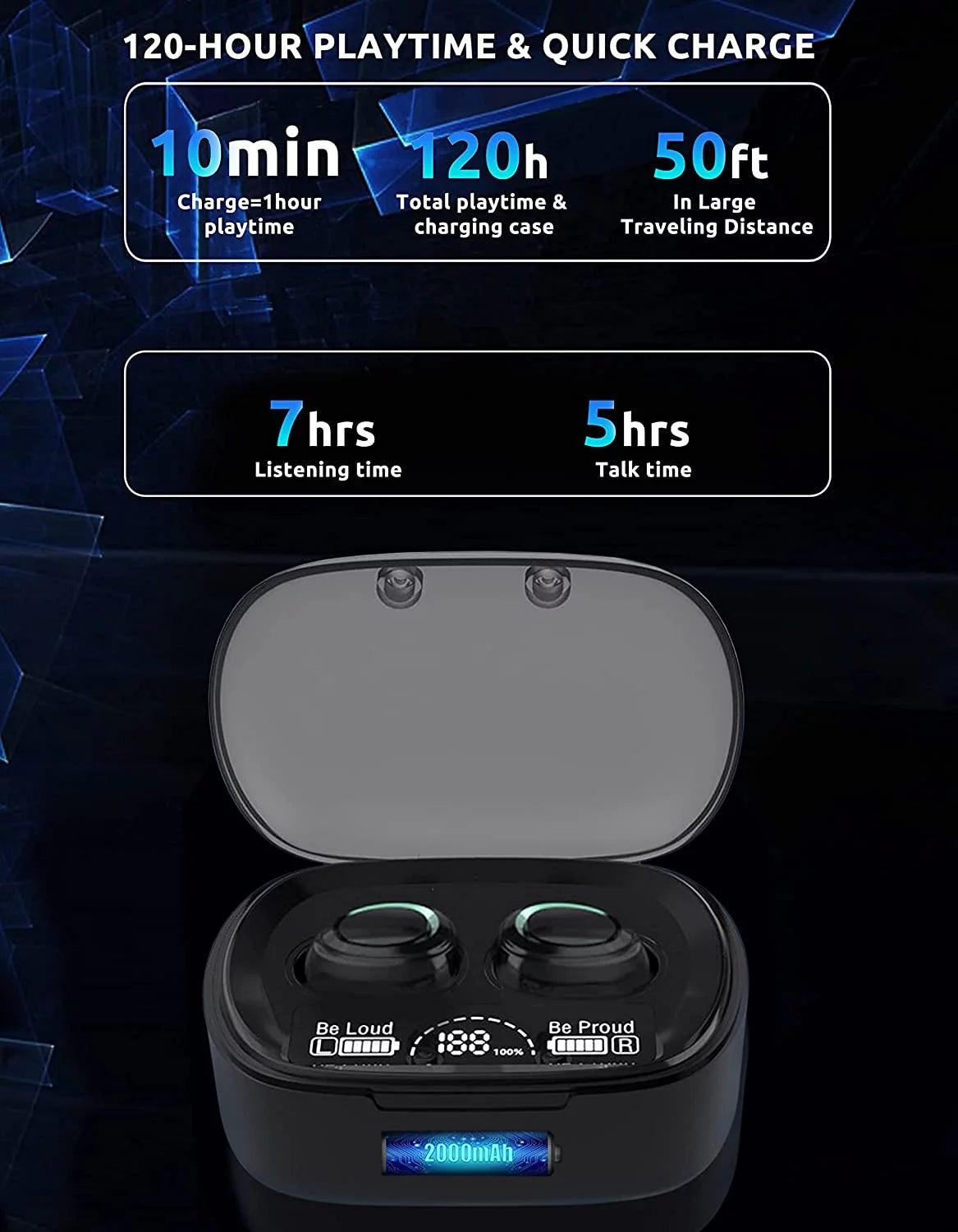 (Black) 5G/Plus/Ultra Waterproof IPX3 Compatible with Reduction Noise PRO Mic Galaxy Samsung / Earbuds / BlueTooth with Touch Sweatproof S21+ V5.1 Wireless