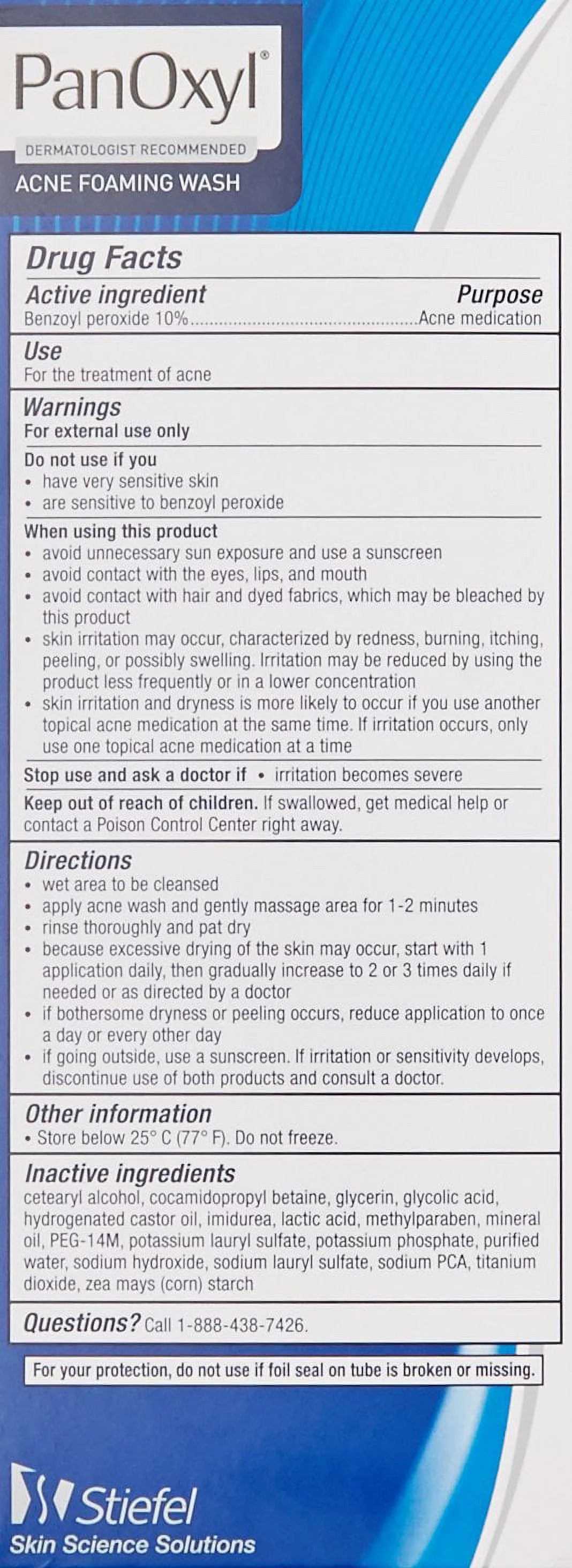 Wash 5.5 10% 3) Foaming (Pack PanOxyl oz of Acne