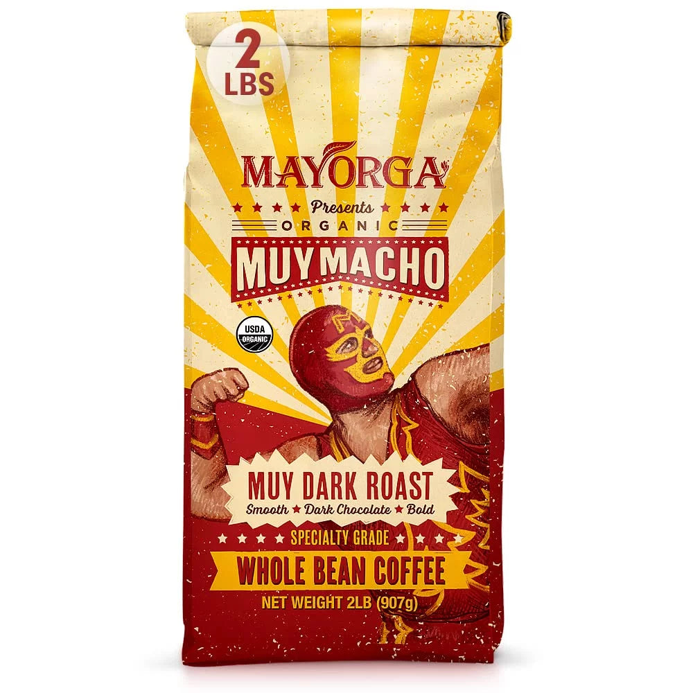 - Coffee Flavor Macho Dark 100% Whole 2 Blend, - Arabica - Specialty Direct Coffee Grade, Intense Macho Roast Bold (Pack Non-GMO, - 2 lb Beans Muy Coffee, bag the Pound Trade World's Organic of 1) Muy Mayorga Strongest