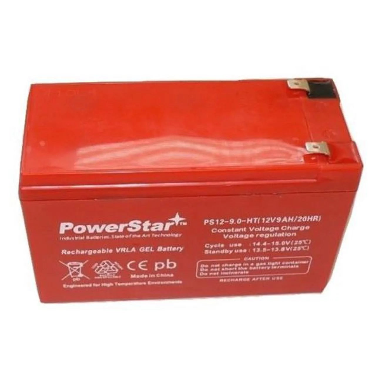 9-Amp Replacement 12-Volt High Battery Temp Gel PS12-9-HT Batt9Ah Aqua-Vu Cell PowerStar