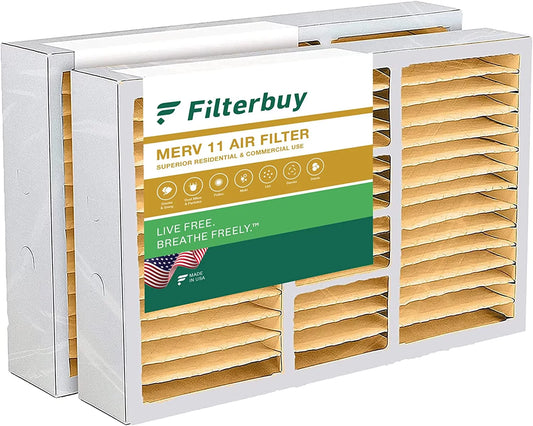 Air Filters Standard, Filterbuy American HVAC AC and Pleated 11 Trane, (2-Pack) Furnace 14.5x27x5 Accumulair MERV Honeywell, for