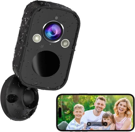 130° Storage Motion Security Viewing Outdoor, Camera Vision, with with Alexa Detection, Wireless AI 2K Full Talk, Angle, Color Camera Compatible 2-Way Weatherproof, Cloud/SD Support, Security Night