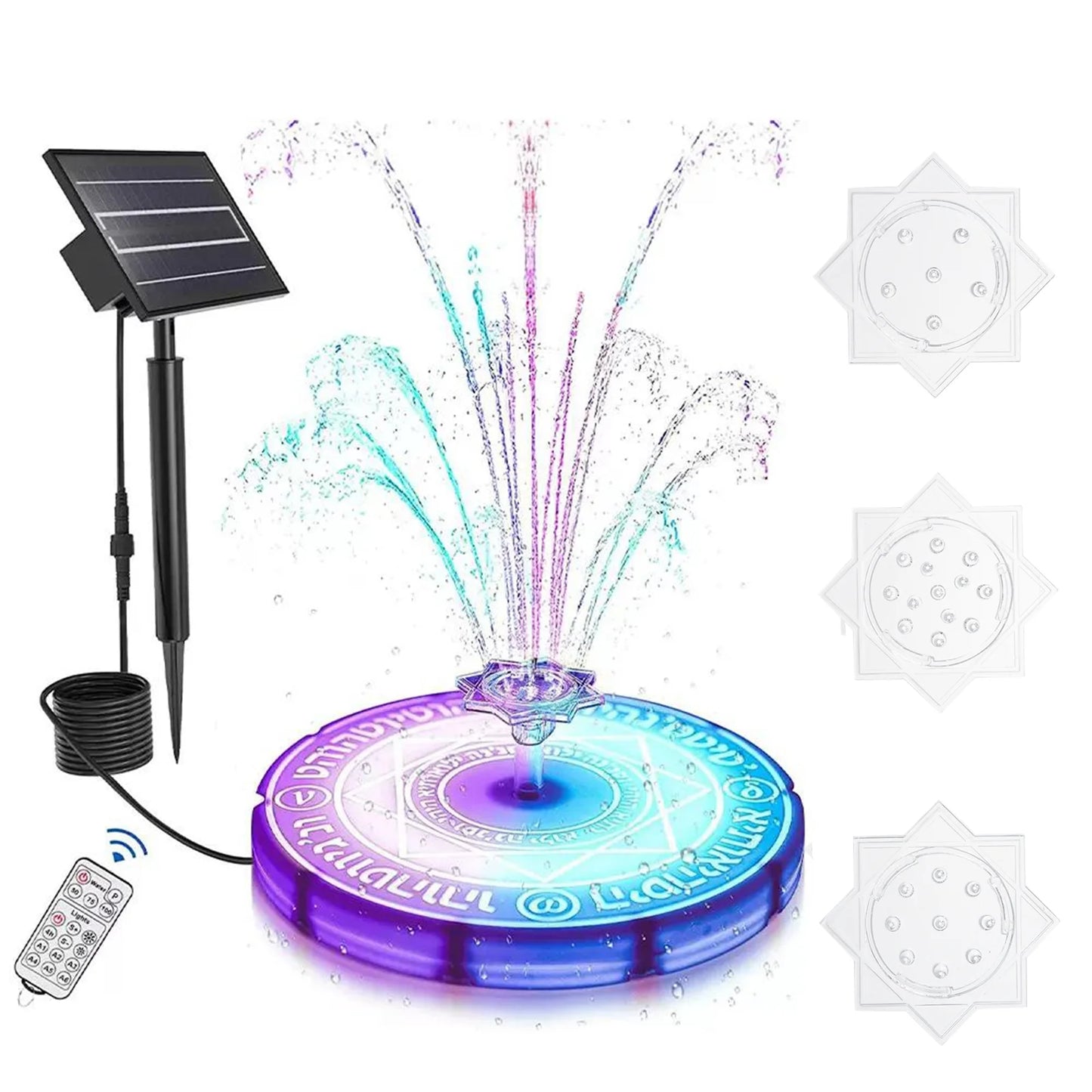 with moobody Solar Decor for LED Fountain Powered Remote Control Light Pond