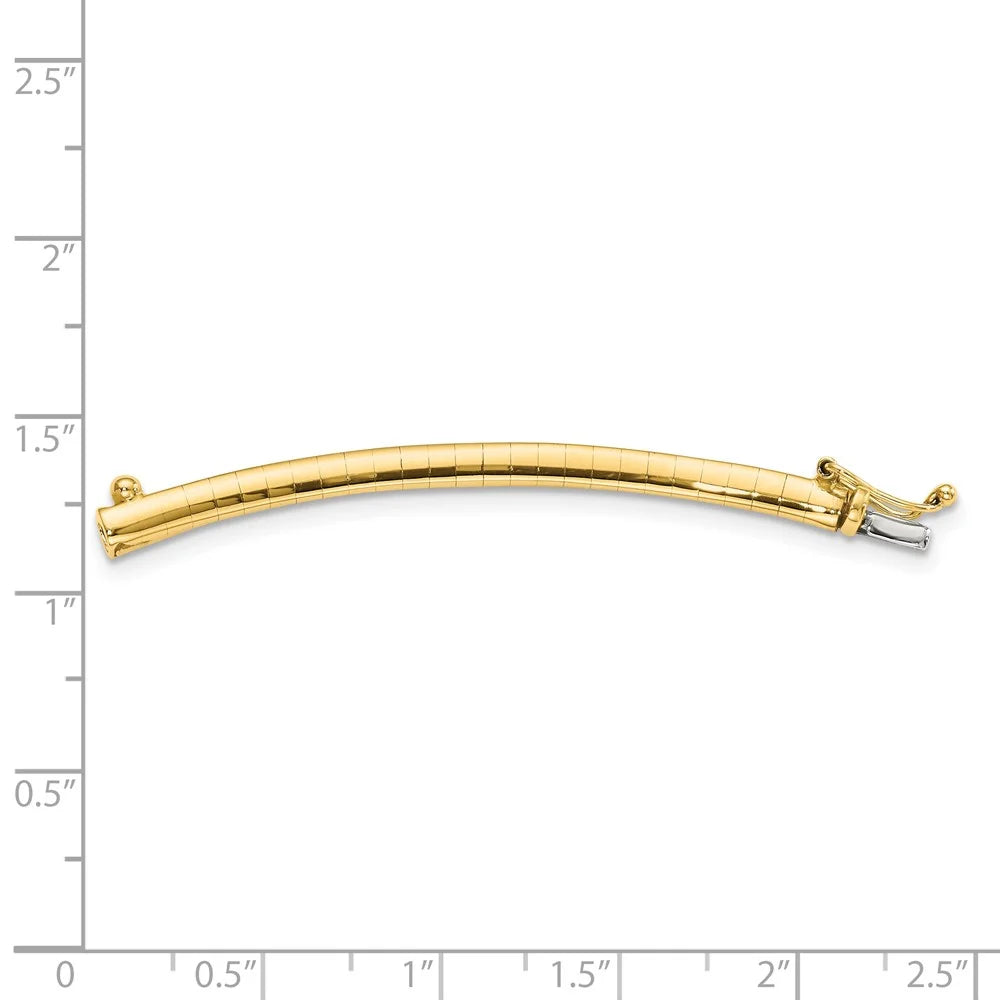 14k Extender 3mm Lightweight Omega Necklace for QODLX3