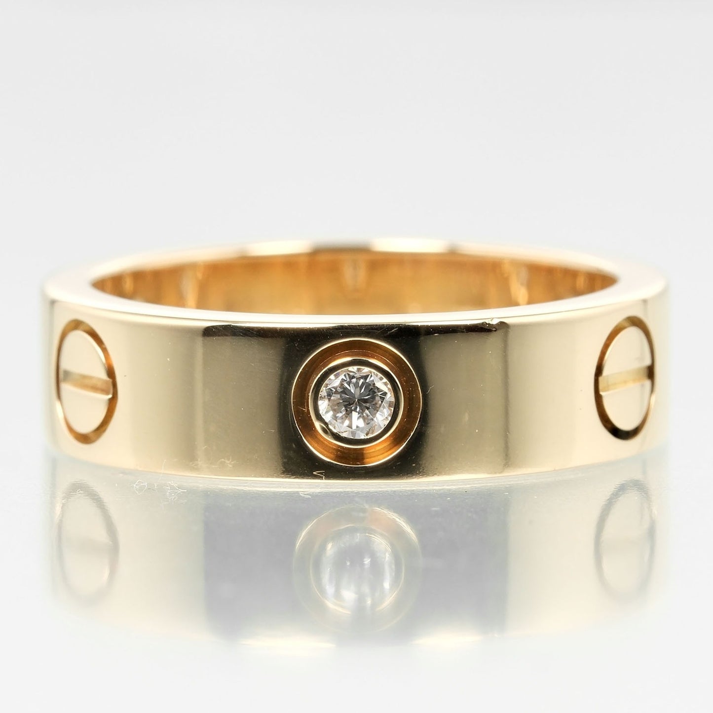 15 8.67g, diamond, (Good) I132124019 Love Cartier Pre-Owned 3P, half gold, yellow ring, approx. K18 size