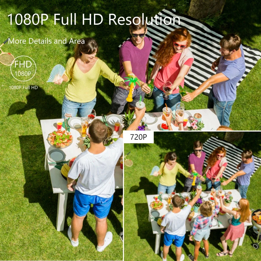 Walmeck Analog with High Night DVR NTSC For Waterproof 1080P IP66 System IR Vision Outdoor Definition Full