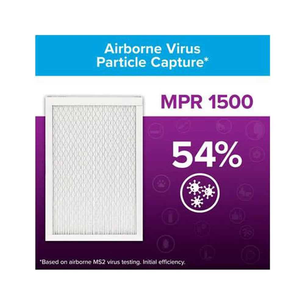 1500 And 1" Virus Bacteria 20 X Mpr Filtrete Filter 4Pk 20 X 3M Air (P)