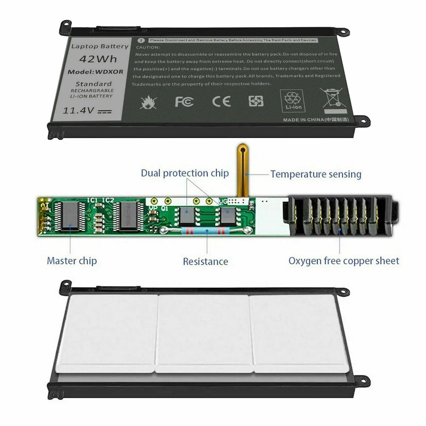 42Wh Battery Inspiron WDX0R CYMGM WDXOR 5770 Dell For 17