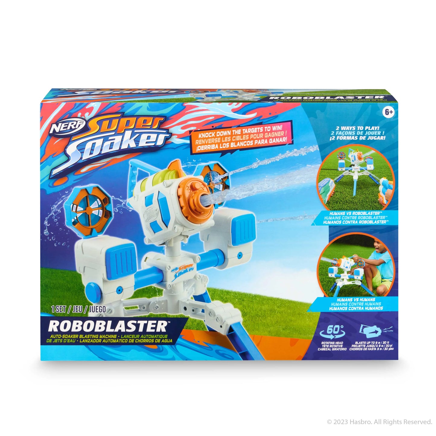 WowWee Super Soaker Soaker – NERF RoboBlaster Water Drenches Automatic Blasting You by Machine in