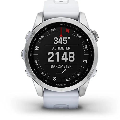 Smartwatch, with Garmin Sized Smaller 7S, Whitestone Fenix Adventure Silver (Refurbished)