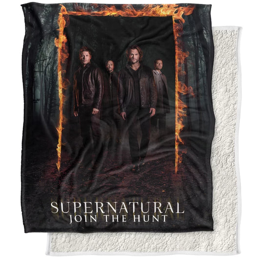 50*60inch, Fire Back Throw Super LOGOVISION Touch Silky Sherpa Frame Blanket Soft Supernatural Blanket,