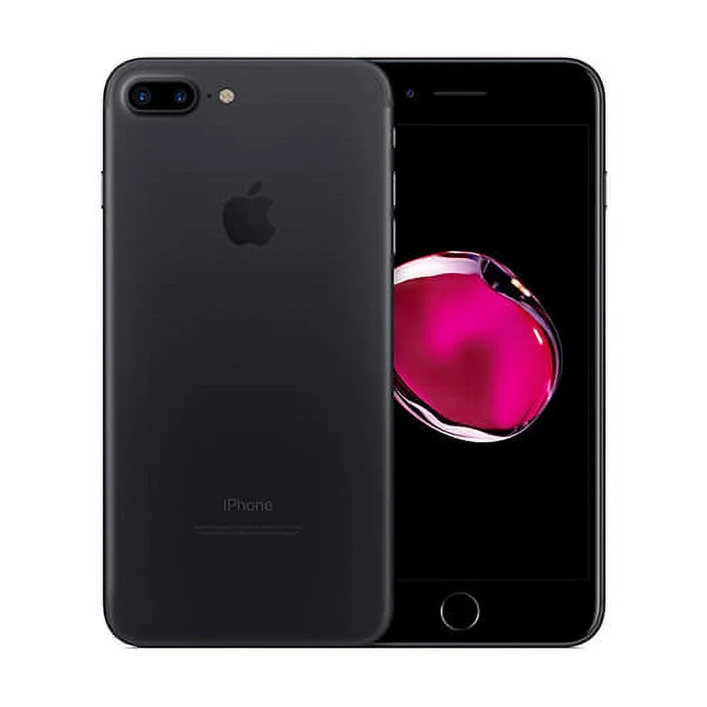 Unlocked) (Fully Glass Apple 32GB Tempered iPhone 7 (Refurbished) w/ Plus Pre-Installed Matte Restored Black A1661