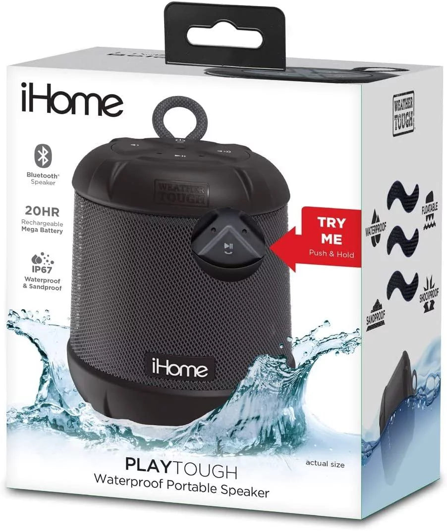 Speaker Bluetooth iHome with Portable Life 20HR Battery Waterproof