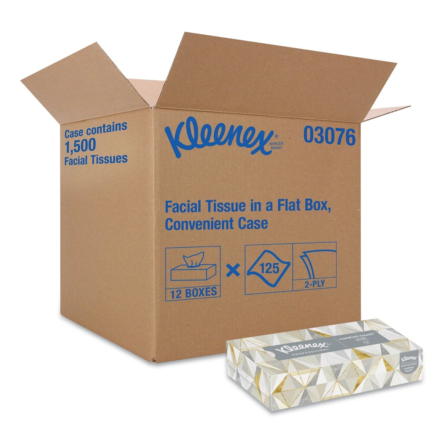 White Tissue, 125 Facial 2-ply, 12 Kleenex® Sheets/box, Boxes/carton