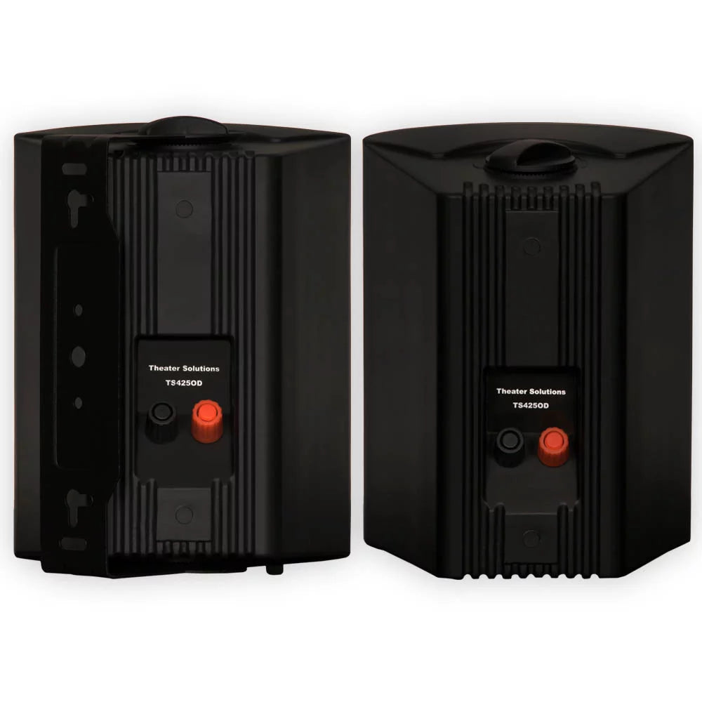 Solutions Indoor Powered TS425ODB Outdoor Speaker or Theater Pair Black Bluetooth