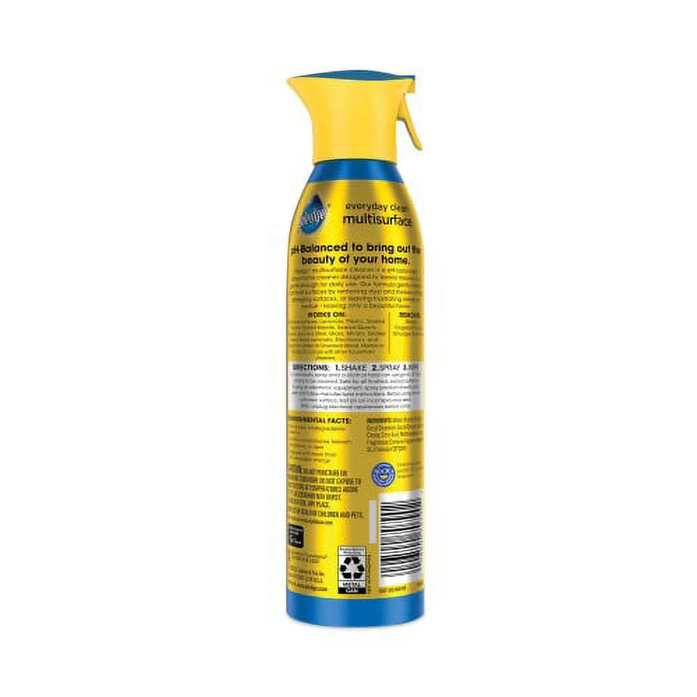 9.7 Pledge Aerosol Spray, 6/Carton Multi-Surface oz Everyday, Rainshower,