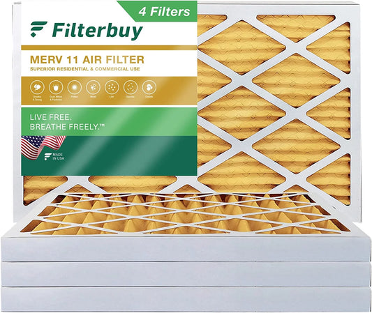 11 12x24x2 Filters AC MERV Furnace Air HVAC Pleated (4-Pack) Filterbuy