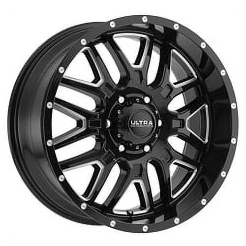 Accents by Fits With Black 2018 Wheel 17" Natural Silverado Chevrolet 1500 203 203-7983BM+12 Wheel Ultra Hunter