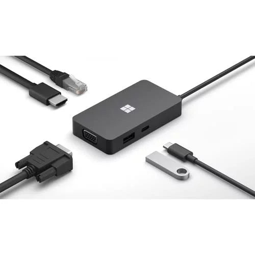 Travel Passthrough USB Hub with Power Type-C Microsoft