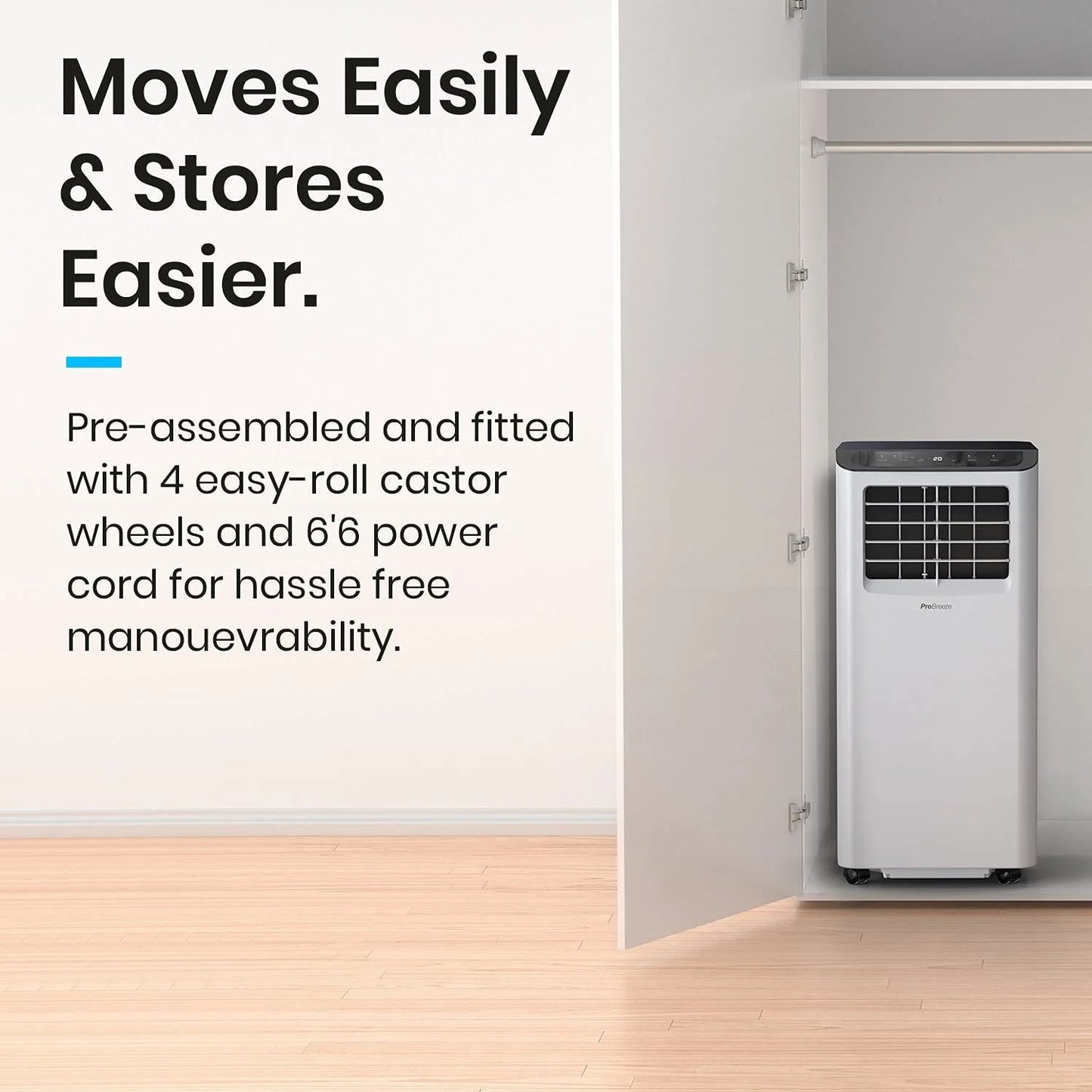 Wifi Room Dehumidifier, Conditioner Air for 450SqFt in Kit, Venting Air BTU Conditioner Window Air Timer, Unit, Night, 4 Unit 10000 Portable AC with Smart 1 Fan, Portable Conditioning QCAI