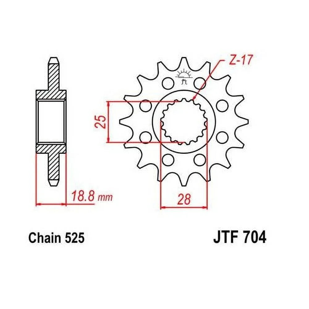 Steel 17T BMW Front JT GS F800 Sprocket Street for 2009-2012