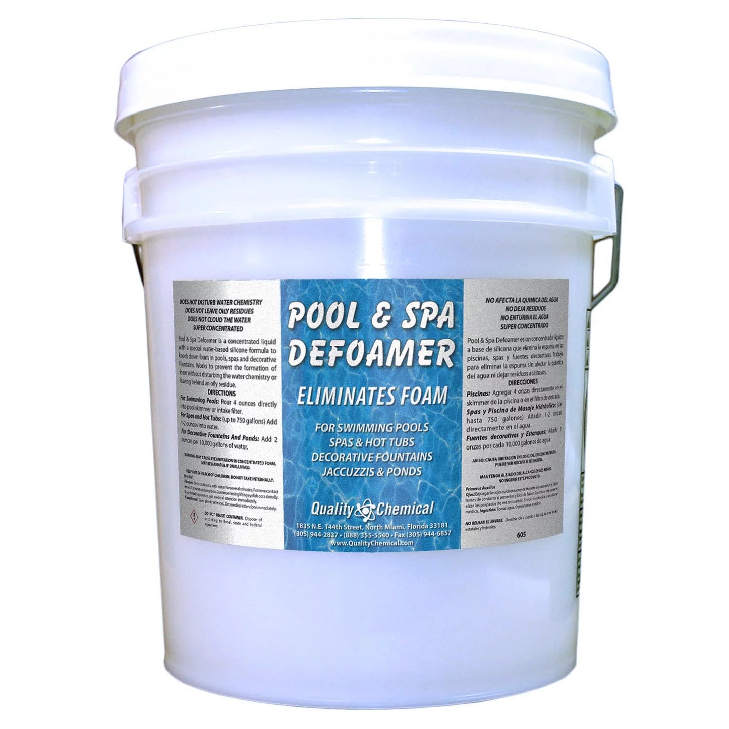 Spa Gallon Pool Chemical / / 5 & Defoamer Quality Concentrate pail