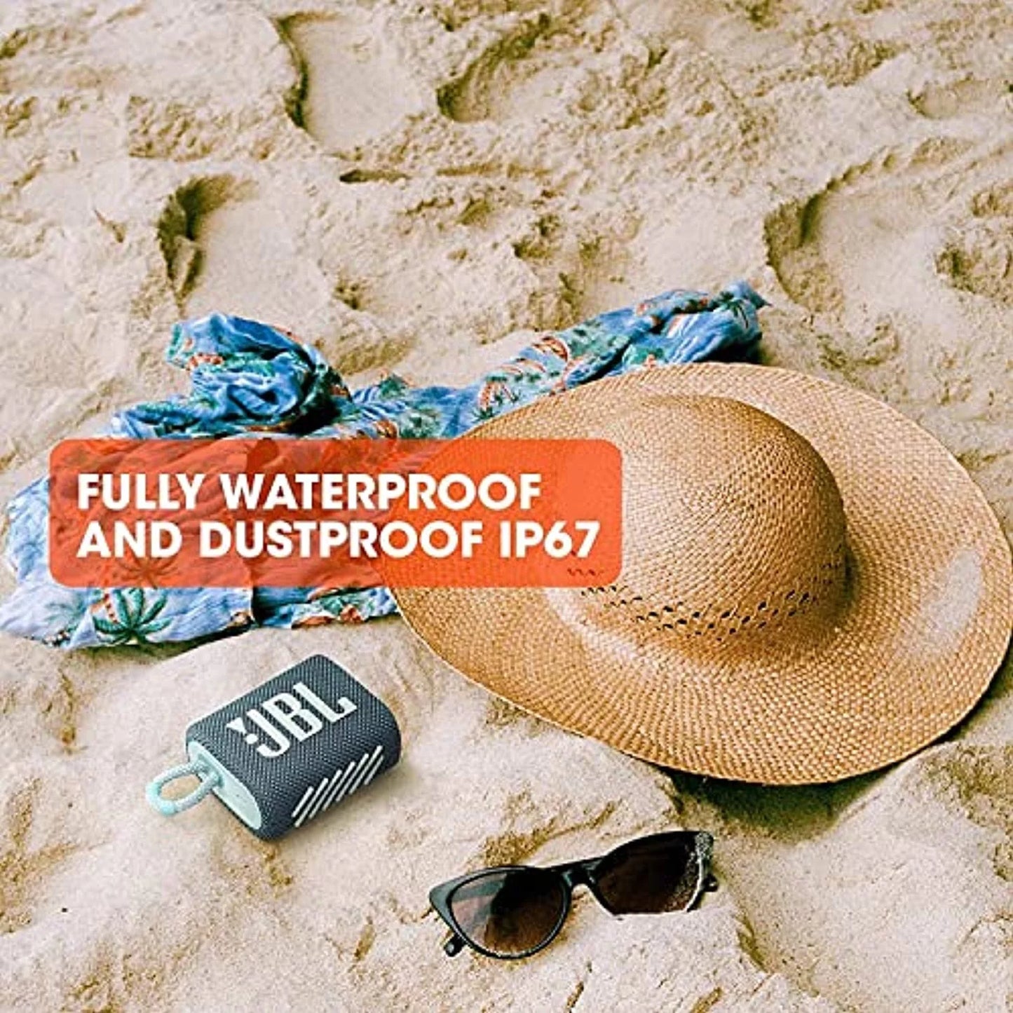 3 & Outdoor Dustproof (Refurbished) Portable Wireless Bluetooth Speaker (Blue) Go JBL Waterproof Restored IP67