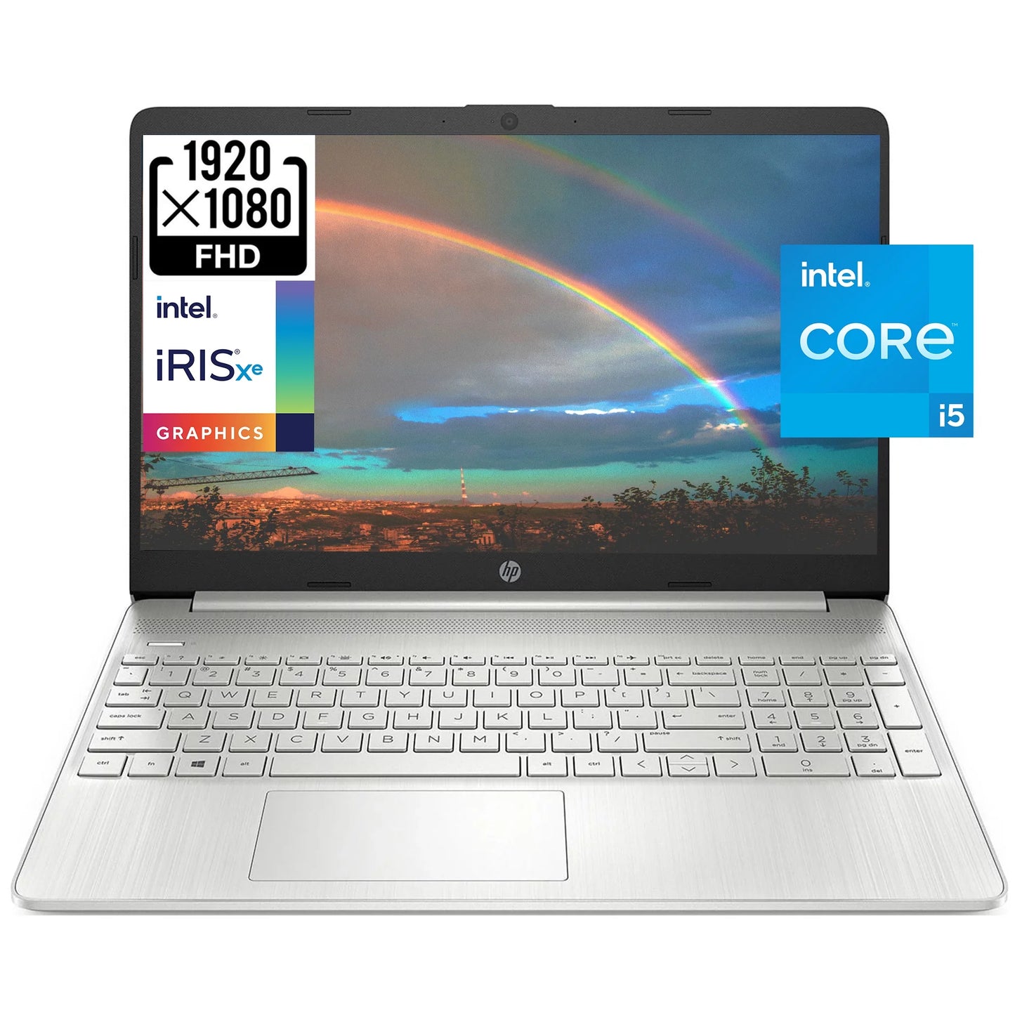 Wi-Fi Computer, HP Silver, 4.2, Iris Graphic, PCIe 1TB 6, 4-core SSD, Full i5-1135G7, Intel Xe BT 16GB Home Windows HD 15 Business 11 Laptop Natural 15.6" RAM,